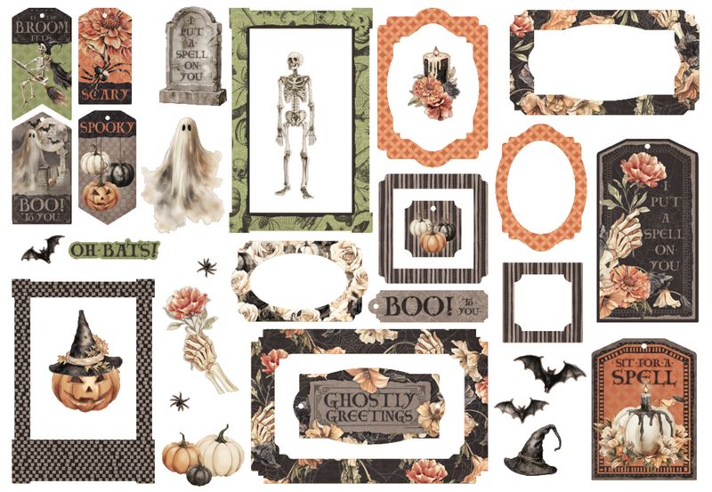Ghostly Greetings - Graphic 45 Tags and Frames
