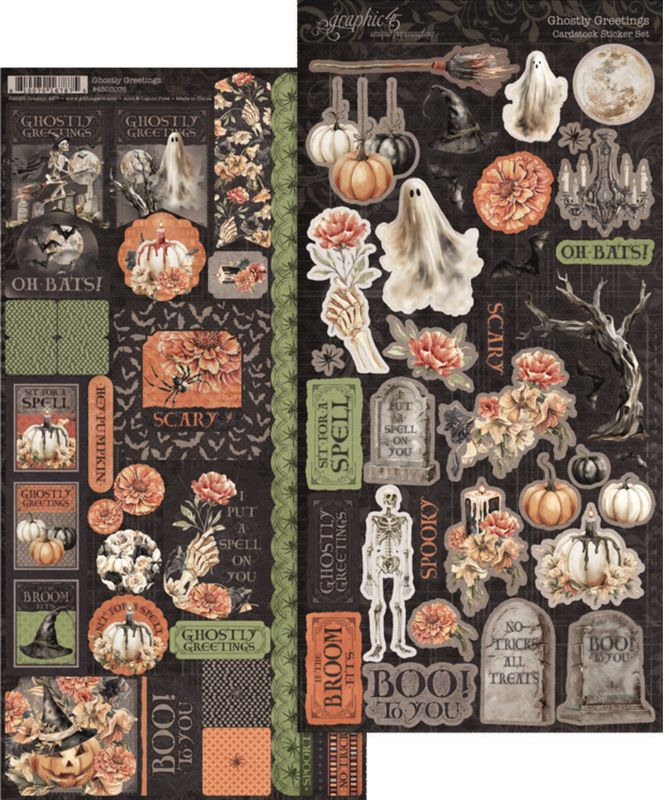 Ghostly Greetings Stickers - Graphic 45