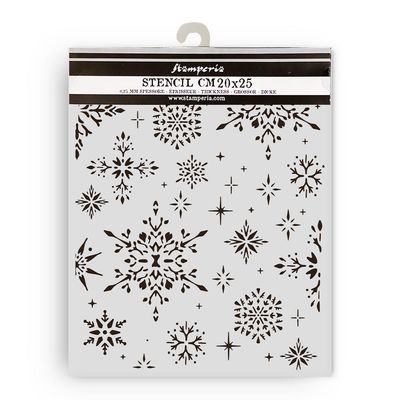 The Owl's House Snowflakes Stencil - Stamperia