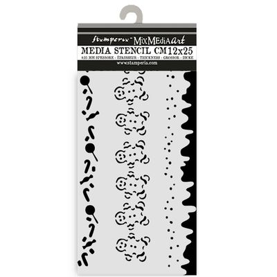 Candy Christmas Stripes Stencil - Stamperia