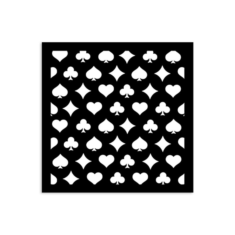 Alice in Christmas Poker Cards Stencil - Stamperia