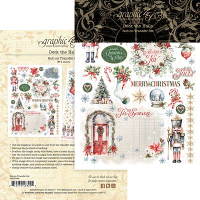 Deck the Halls - Graphic 45 Rub-On Transfers