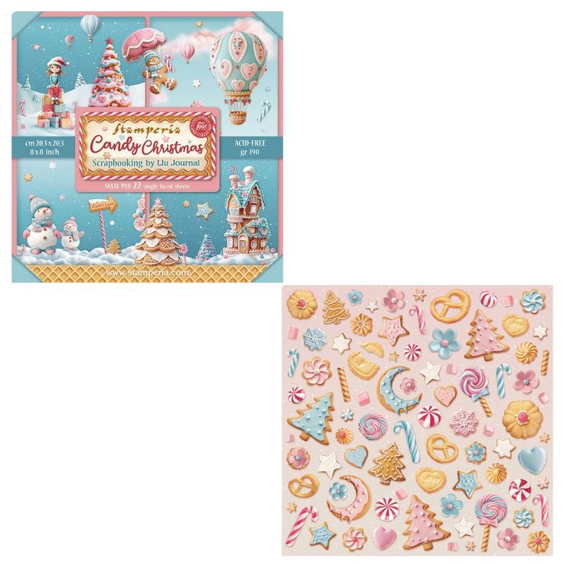 Candy Christmas XL 8x8 - Stamperia