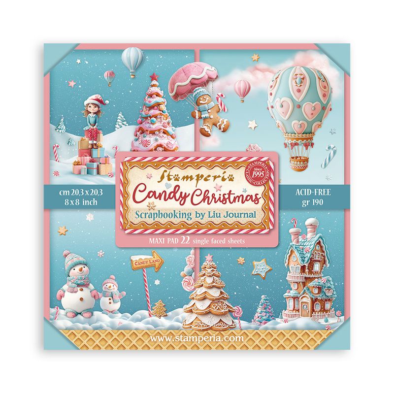Candy Christmas XL 8x8 - Stamperia