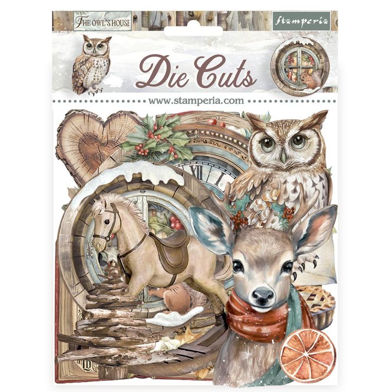 The Owl&#39;s House Die Cuts - Stamperia
