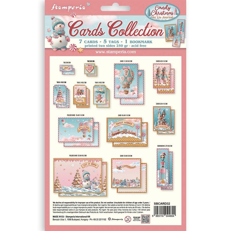 Candy Christmas Cards Collection - Stamperia