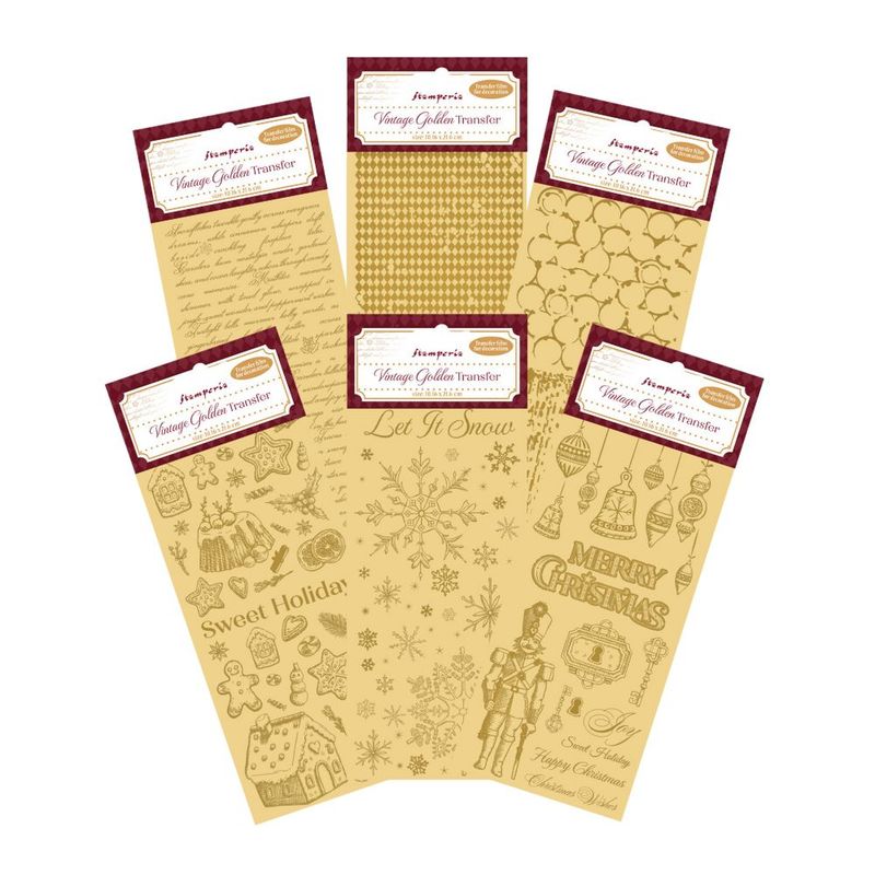 Alice in Christmas - Stamperia Vintage Golden Transfers
