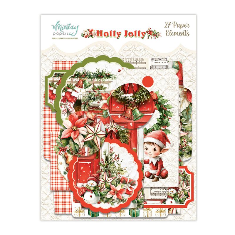 Holly Jolly Paper Elements - Mintay Papers