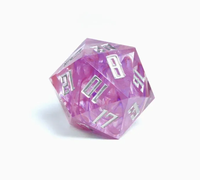 Sharp Edge D20 Die - Cosmic Pink - 1985 Games