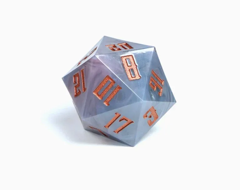 Sharp Edge D20 Die - Milky Way - 1985 Games