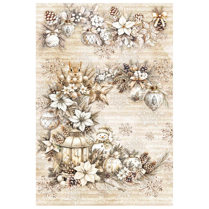 Winter Season A4 Mixed Rice Paper 4/pkg - Ciao Bella