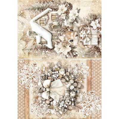 Winter Season A5 Mixed Rice Paper 8/pkg - Ciao Bella