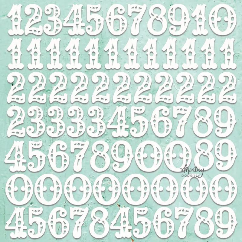 Numbers Set Chippies - Mintay