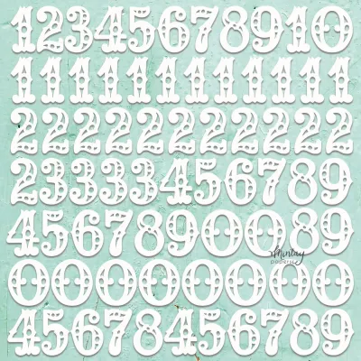 Numbers Set Chippies - Mintay