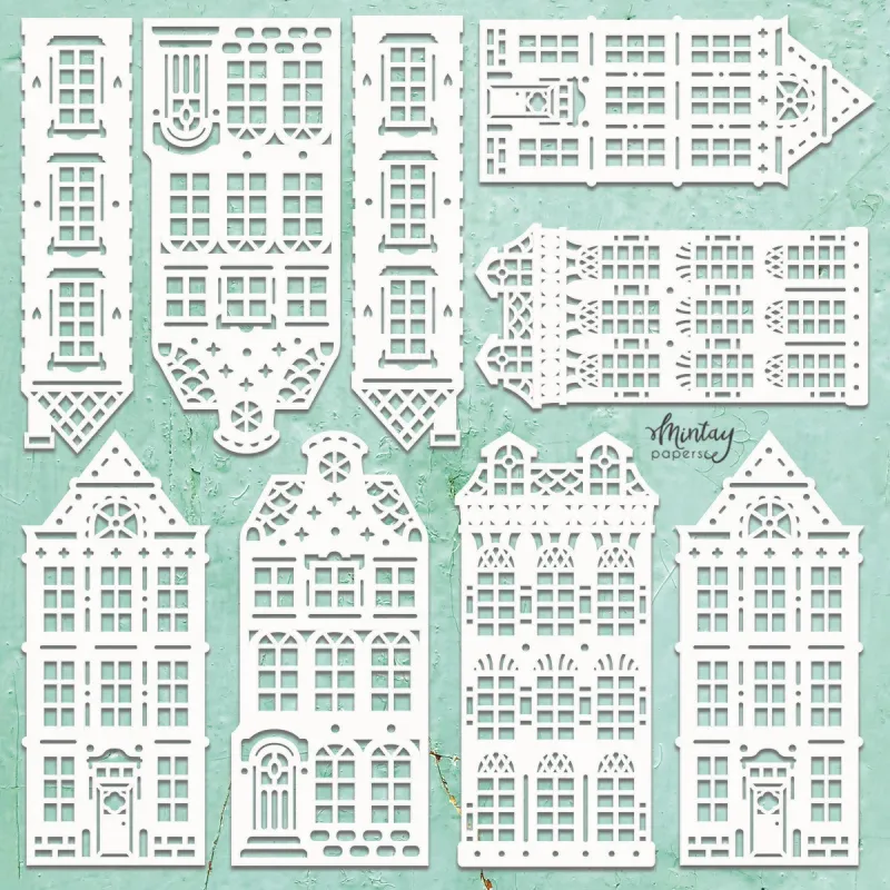 Tenement Houses Chipboard - Mintay
