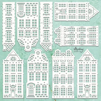 Tenement Houses Chipboard - Mintay