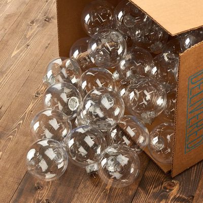 67mm Hollow Clear Plastic Ball Ornament