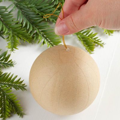 Paper Mache Ball Ornament