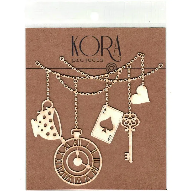 Wonderland Chains Chipboard Piece - Kora Projects