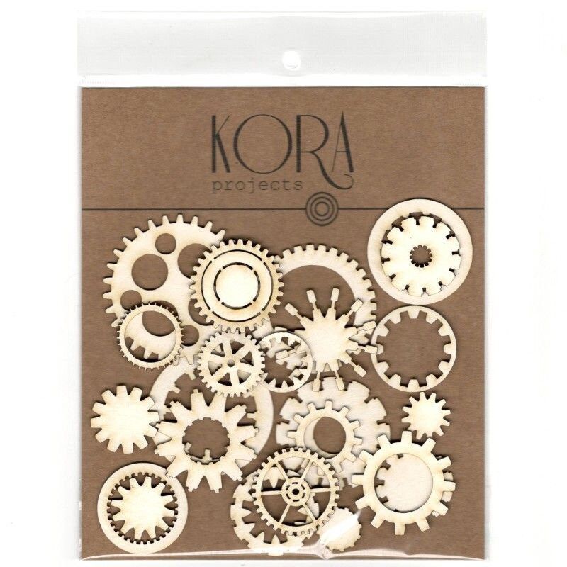 Set of Gears Chipboard Pieces - Kora Projects