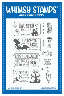 Terrific Halloween Tickets Clear Stamp - Whimsy Stamps