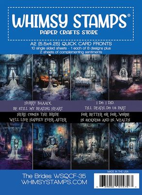 Quick Card Fronts - The Brides - Whimsy Stamps Quick Card Fronts - The Brides - Whimsy Stamps