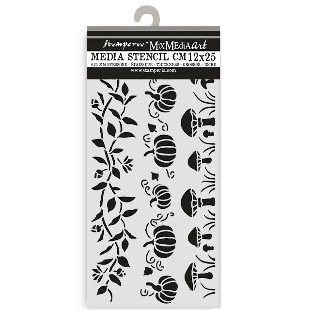 Whispering Woods 3 Stripes Stencil - Stamperia