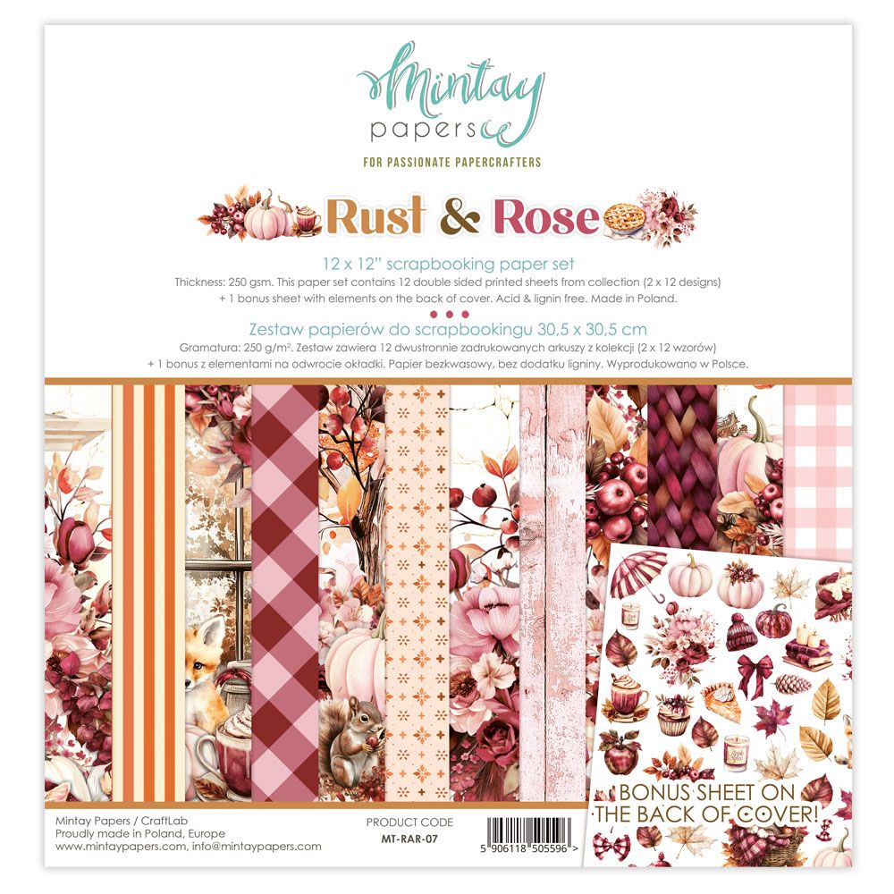 Rust &amp; Rose 12x12 - Mintay Papers