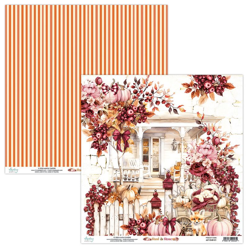 Rust &amp; Rose 12x12 - Mintay Papers