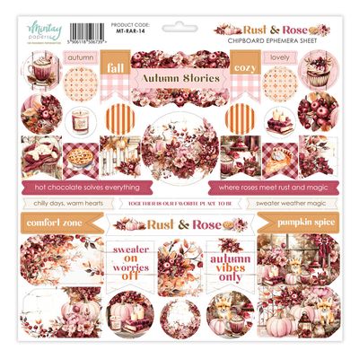 Rust &amp; Rose Chipboard Ephemera - Mintay Papers