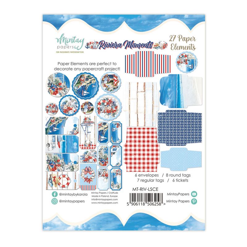 Riviera Moments Paper Elements - Mintay Papers