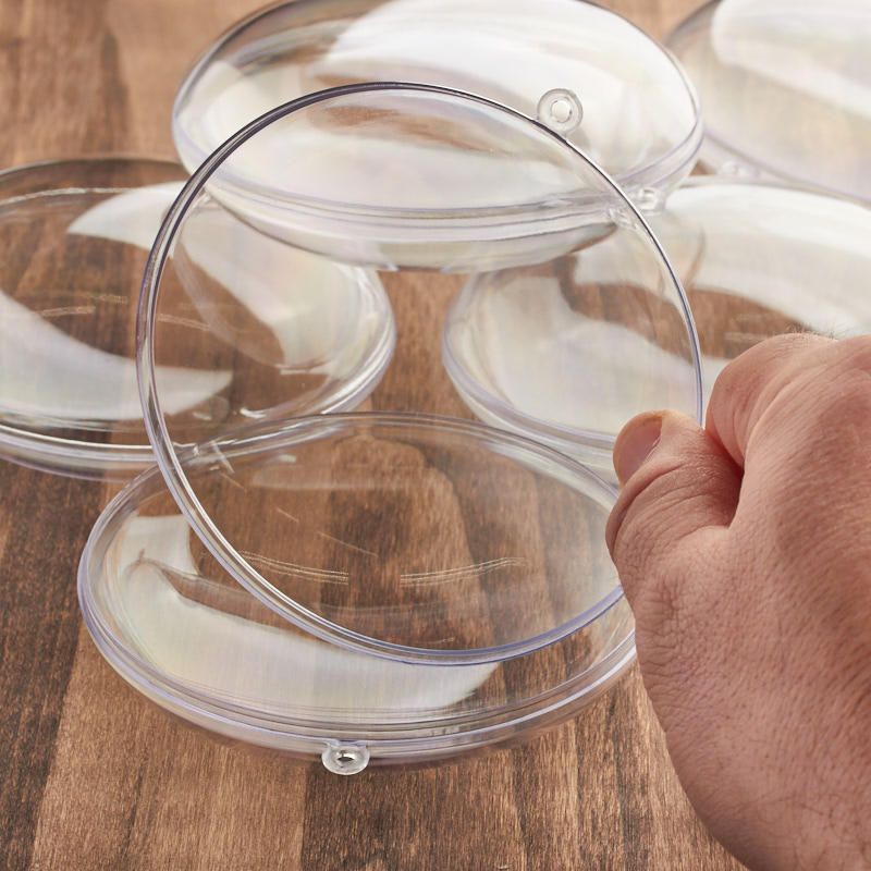 Clear Acrylic Fillable 110mm Round Disc