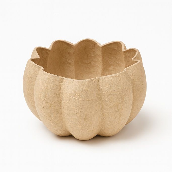 Paper Mache Pumpkin Bowl
