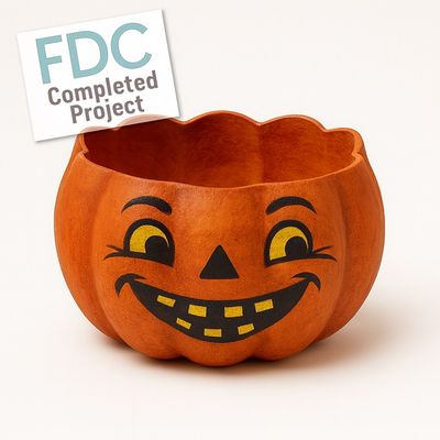 Paper Mache Pumpkin Bowl