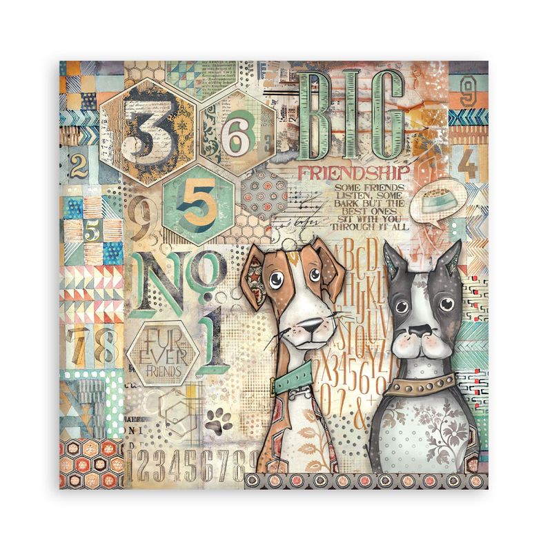 Furry Friends XL 12x12 - Stamperia