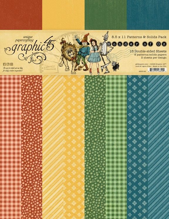 Wonder of Oz 8.5x11 - Graphic 45 Patterns and Solids