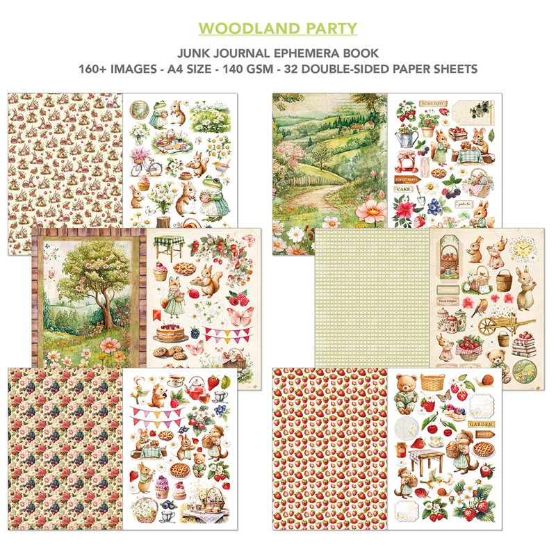 Woodland Party Junk Journal &amp; Ephemera - Ciao Bella