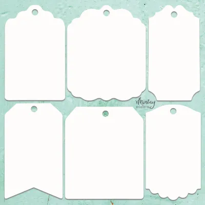 Tags Chipboard Pieces - Mintay