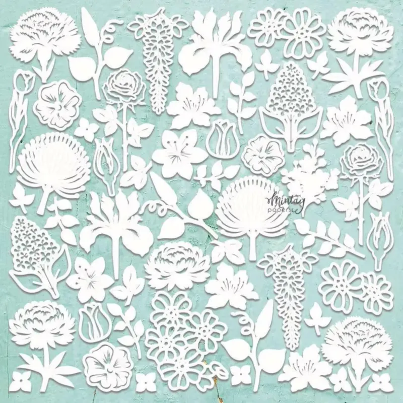 Flora Filigree 2 Chipboard - Mintay