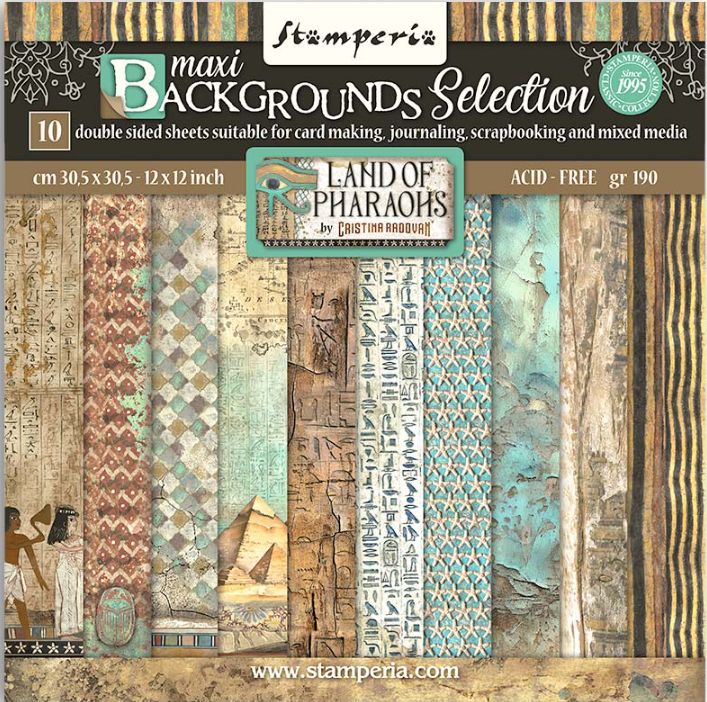 Fortune Backgrounds 12x12 - Stamperia Land of Pharaohs