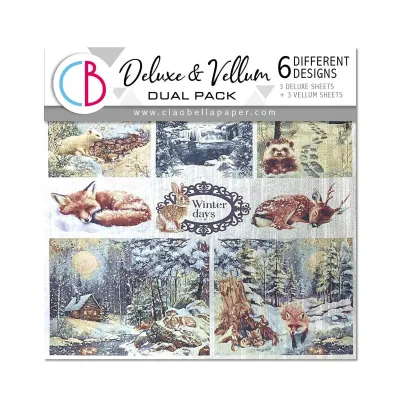 Forest Tales 6x6 Deluxe Silver &amp; Vellum Dual Pack - Ciao Bella