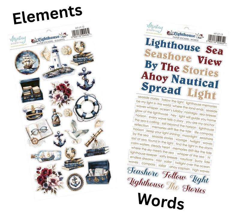 Lighthouse Stickers - Mintay Papers