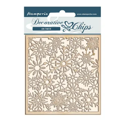 Winter Tales- Snowflakes Decorative Chips - Lady Vagabond Collection - Stamperia