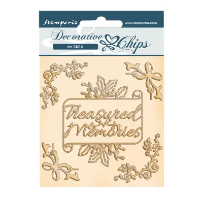 Romantic Christmas - Memories Decorative Chips - Lady Vagabond Collection - Stamperia