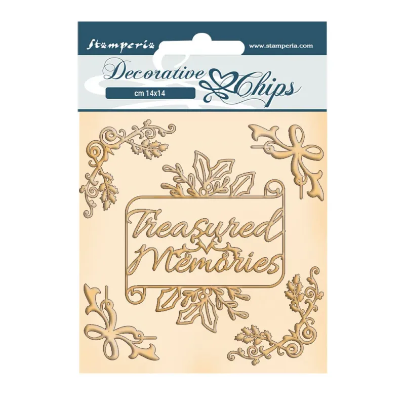 Romantic Christmas - Memories Decorative Chips - Lady Vagabond Collection - Stamperia