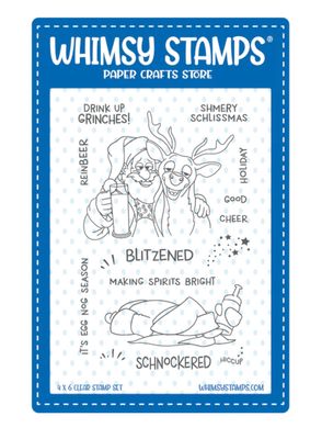Blitzened Clear Stamp - Whimsy Stamps