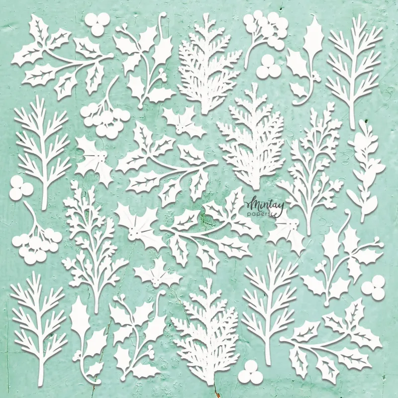 Nature 3 Chipboard Set - Mintay