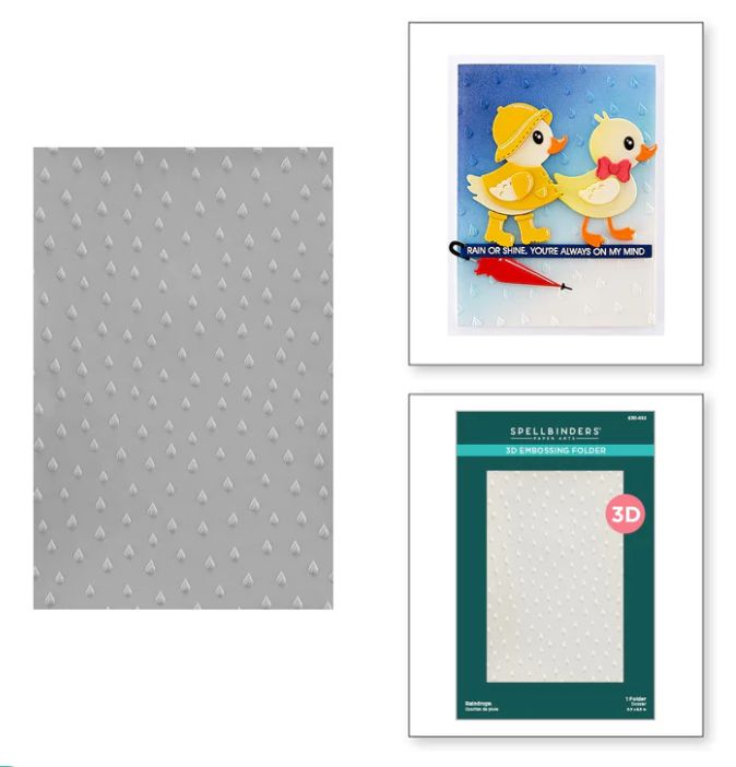 Raindrops Embossing Folder - Spellbinders