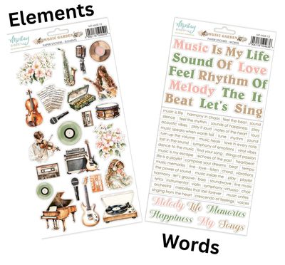 Music Garden Stickers - Mintay Papers