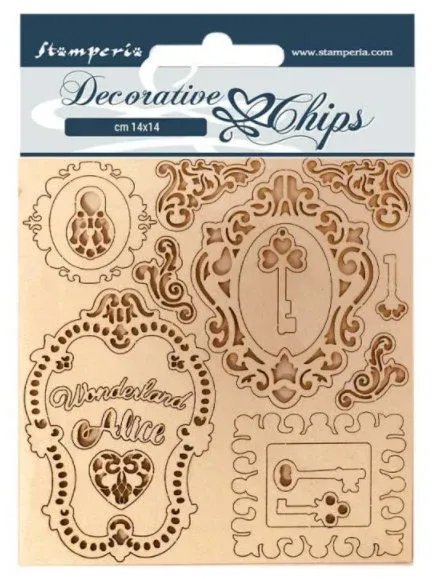 Alice - Keys and Frames Decorative Chips - Lady Vagabond Collection - Stamperia